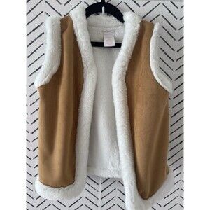 Shabby Chic Girl's Suede like Lined Vest‎ Girls Size Medium 7/8